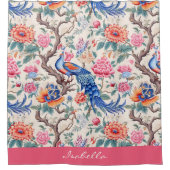 フローラカスタムランドスケープピーコック シャワーカーテン (正面)