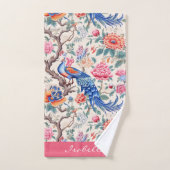 フローラカスタムランドスケープピーコック バスタオルセット (ハンドタオル)