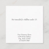 フローラカスタムリーススタッドイヤリング表示カード スクエア名刺 (裏面)