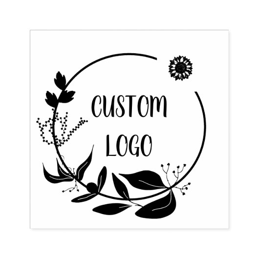 フローラカスタムロエレガントゴ丸ゴムスタンプ ラバースタンプ (インプリント)