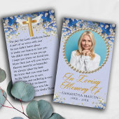 フローラカスタム写真葬儀祈りの言葉カード 名刺