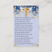 フローラカスタム写真葬儀祈りの言葉カード 名刺 (裏面)