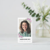 フローラカスタム写真葬儀記念祈りの言葉カード 名刺 (スタンド正面)