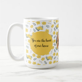 フローラカスタム写真 | 母の日の贈り物 | イエロー コーヒーマグカップ