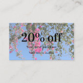 フローラカスタム写真qrコード事業 割引カード (正面)