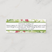 フローラカスタム名刺 スキニー名刺 (裏面)