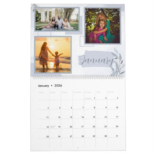 フローラカスタム家族の写真数々のの思い出 カレンダー (1月 2026)