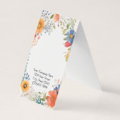 フローラカスタム折り畳みテントイヤリング表示カード 名刺 (裏面)