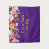 フローラカスタム結婚式レセプションフォトブースプロップ タペストリー (正面)