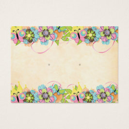 フローラカスタム自然スタッドイヤリング表示カード