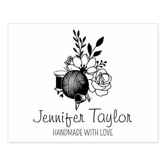 フローラカスタム裁縫、手作りビジネス大型 ラバースタンプ (インプリント)