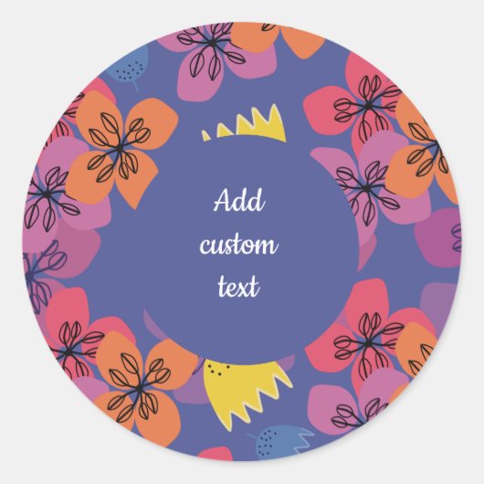 フローラカスタム青花包装 ラウンドシール (正面)