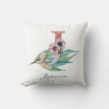 フローラカスタムJ文字の水の色の葉モノグラム