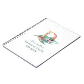 フローラカスタムRレター水彩モノグラム ノートブック (左側)