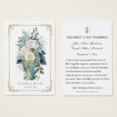 フローラカソリッ結婚クの祈りの言葉カード (正面&裏面)