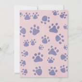 フローラカッコいいキャットガール誕生日パーティーの招待状 招待状 (裏面)