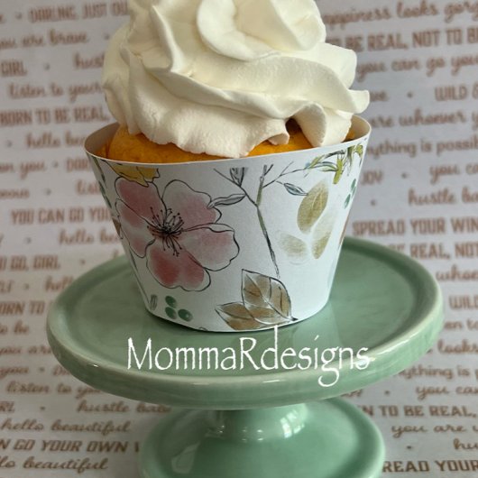 フローラカップケーキラッパー、DIYカップケーキラッパー