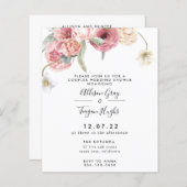 フローラカップルシャワー招待状 |アナベス (正面/裏面)