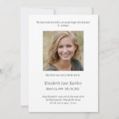 フローラカトリックのメアリー葬儀の弔問悔やみや弔慰 サンキューカード (裏面)