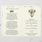 フローラカトリックのラテン質量結婚式 プログラム (正面/裏面)