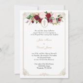 フローラカトリック教結婚教の金ゴールドクロス 招待状 (正面)