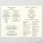 フローラカトリック結婚式 プログラム (裏面)