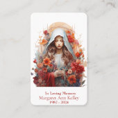 フローラカトリック聖マリア祈りの言葉カード 名刺 (正面)