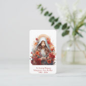 フローラカトリック聖マリア祈りの言葉カード 名刺 (スタンド正面)