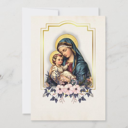 フローラカトリック賛美バプテスマザーイエス 招待状 (正面)