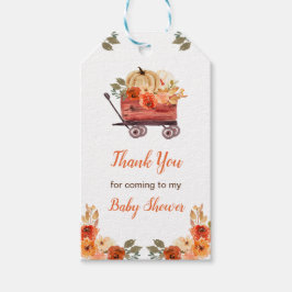 フローラカボチャのトラック赤ちゃんシャワー ギフトタグ