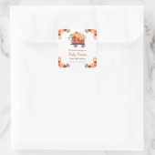 フローラカボチャのトラック赤ちゃんシャワー スクエアシール (バッグ)