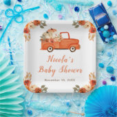 フローラカボチャのトラック赤ちゃんシャワー ペーパープレート (パーティー)