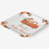 フローラカボチャのトラック赤ちゃんシャワー ペーパープレート (傾斜あり)