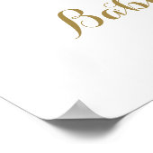 フローラカボチャのピンクの女の子の赤ちゃんシャワー歓迎サイン ポスター (角)