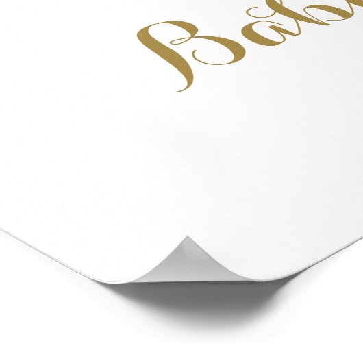 フローラカボチャのピンクの女の子の赤ちゃんシャワー歓迎サイン ポスター (角)