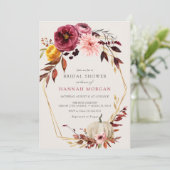 フローラカボチャのブライダルシャワーへの招待 招待状 (スタンド正面)