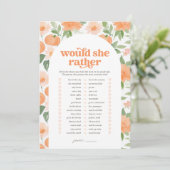 フローラカボチャの赤ちゃんシャワー彼女はむしろゲーム 招待状 (スタンド正面)