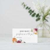 フローラカボチャはカボチャのゲームの数を推測する エンクロージャーカード (スタンド正面)