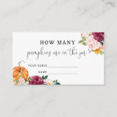 フローラカボチャはカボチャのゲームの数を推測する エンクロージャーカード (正面)