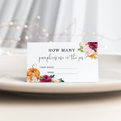 フローラカボチャはカボチャのゲームの数を推測する エンクロージャーカード