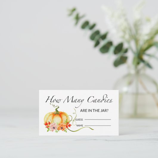 フローラカボチャはキャンディーカードの数を推測する エンクロージャーカード (スタンド正面)