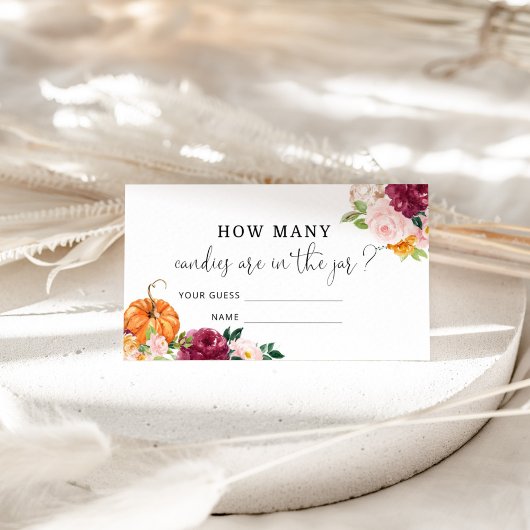 フローラカボチャはキャンディーカードの数を推測する エンクロージャーカード