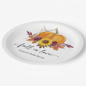 フローラカボチャブライダルシャワー紙プレート ペーパープレート (アングル)