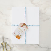 フローラカボチャメッセージカード秋秋サンキュー ギフトタグ (より糸付き)