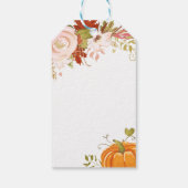 フローラカボチャメッセージカード秋秋サンキュー ギフトタグ (裏面)