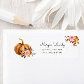 フローラカボチャ差出人住所 ラベル (インサイチュ)