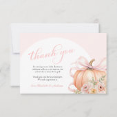 フローラカボチャ弓ベビーシャワー サンキューカード (正面)