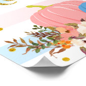 フローラカボチャ性別の表示ウェルカムサイン ポスター (角)