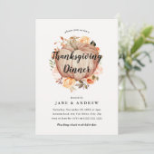 フローラカボチャ感謝祭ディナー 招待状 (スタンド正面)
