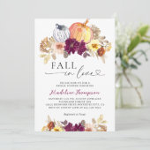 フローラカボチャ秋インラブハートブライダルシャワー 招待状 (スタンド正面)